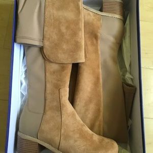 Stuart weitzman beige reserve boot 7.5